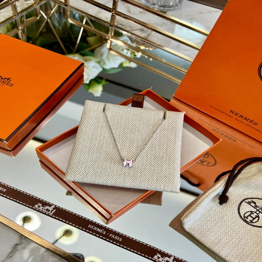 Hermès H-Letter Oval Necklace