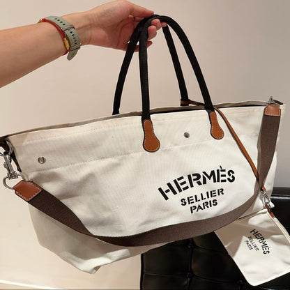 Hermès Vintage Canvas Tote Bag