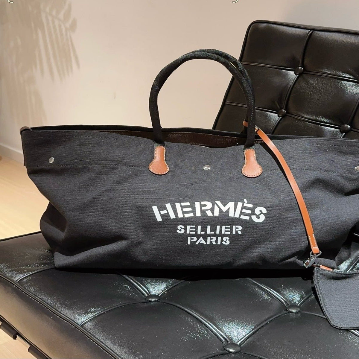 Hermès Vintage Canvas Tote Bag