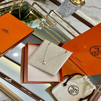 Hermès H-Letter Oval Necklace