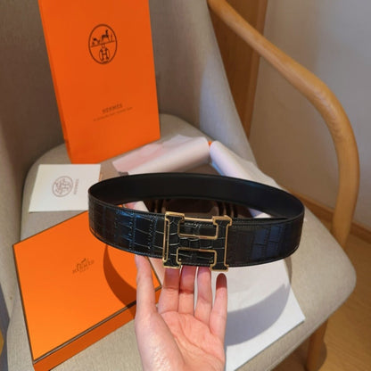 Hermes Crocodile Leather Belt