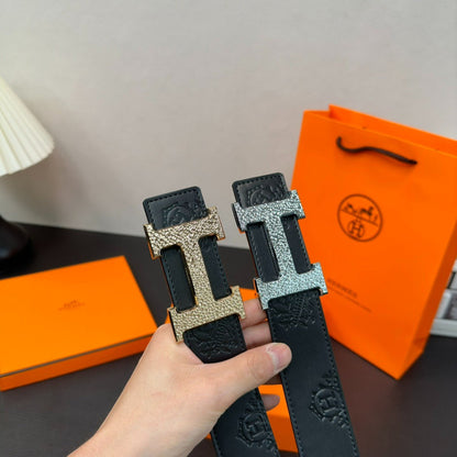 Hermès-Inspired Cowhide Belt