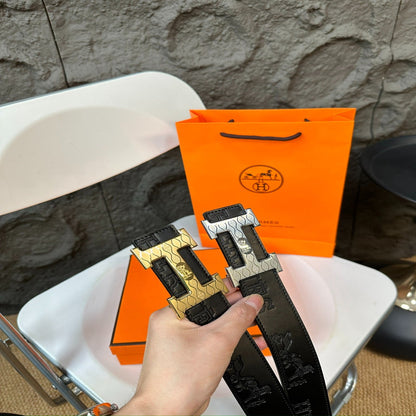 Hermès Cowhide “Hey Ha” Belt