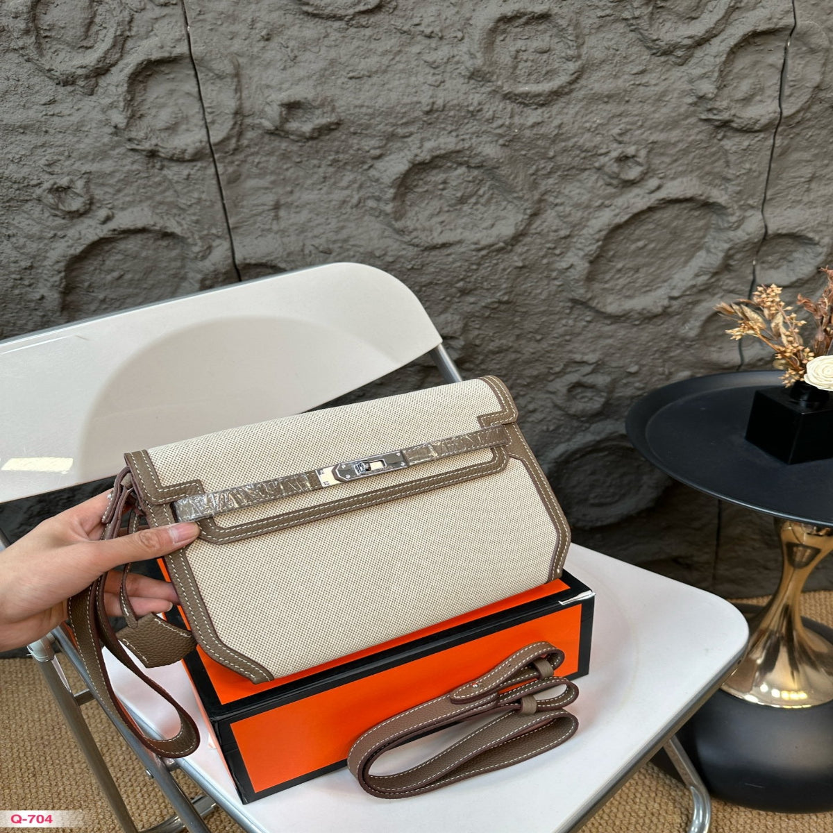 Hermès Kelly Depeches 25 Canvas Bag