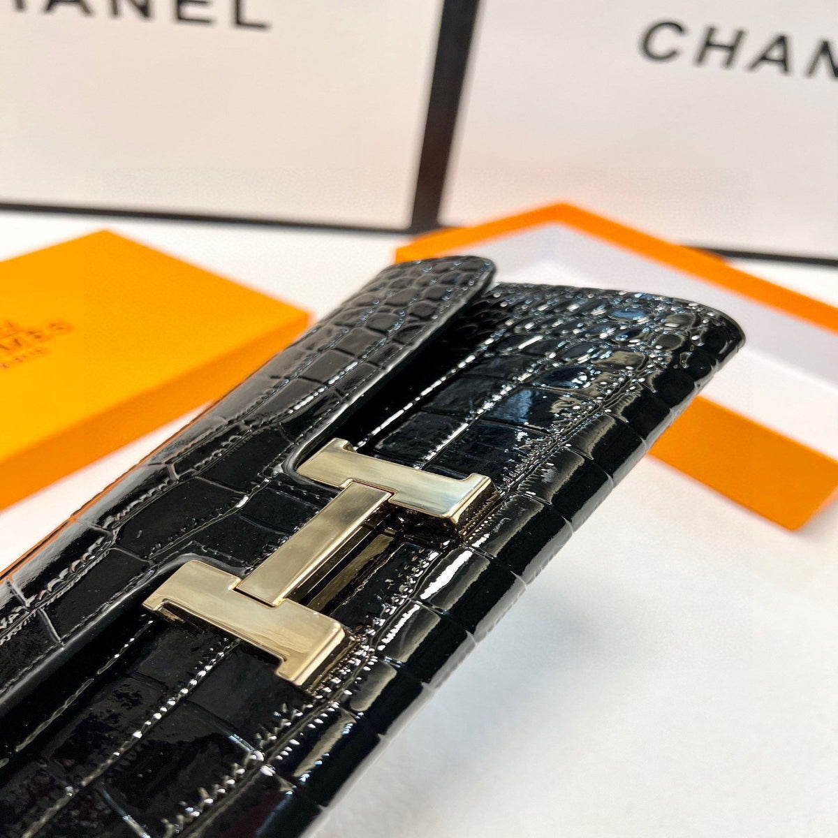 Hermes Black Crocodile Bag