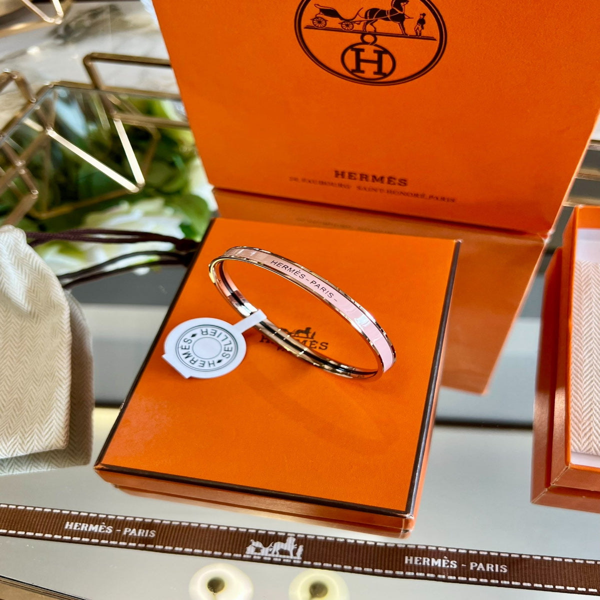 Hermès Monogram Rose Gold Bracelet
