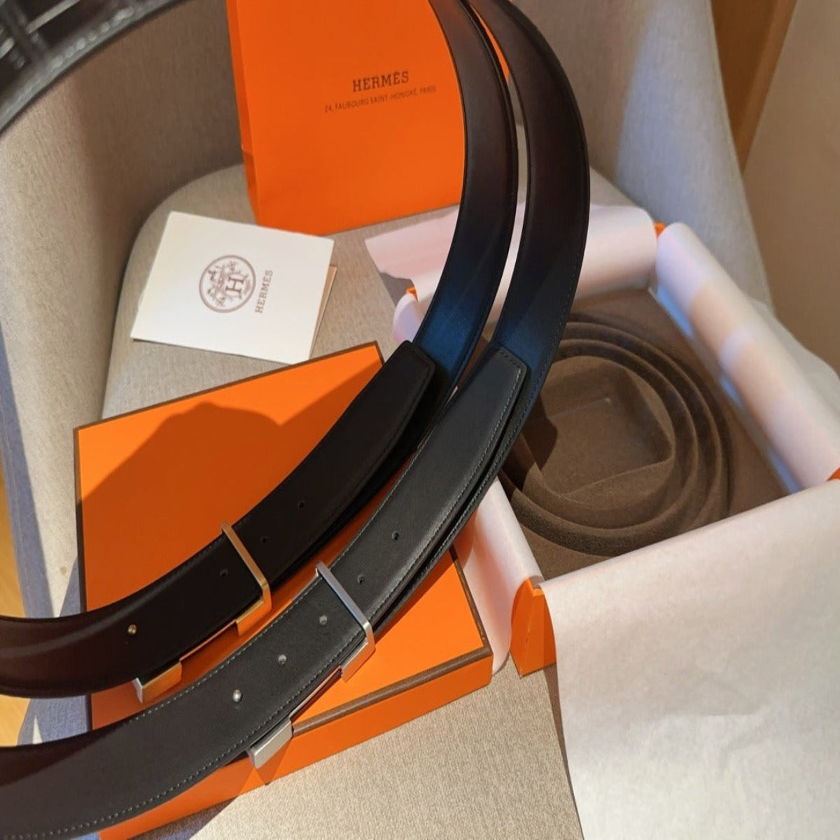 Hermes Crocodile Leather Belt