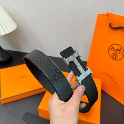 Hermès-Inspired Cowhide Belt