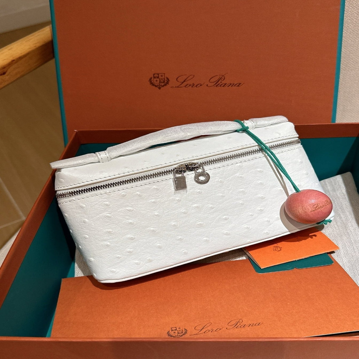 Hermès Loro Piana Ostrich Leather Bag