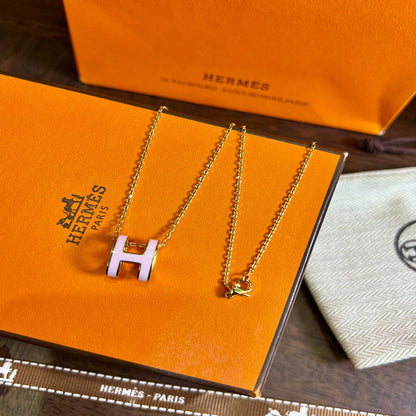 Hermès H-Letter Necklace in Oval