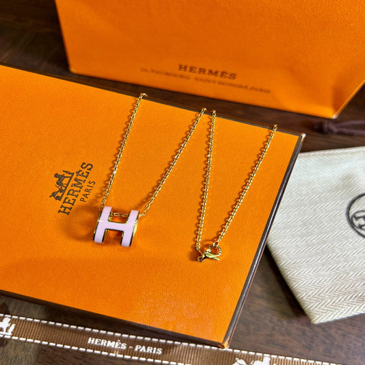 Hermès H-Letter Necklace in Oval